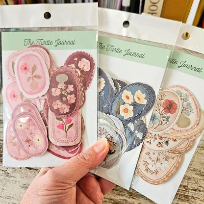 Vintage Bloom Cameo Sticker Sets (40 piece)