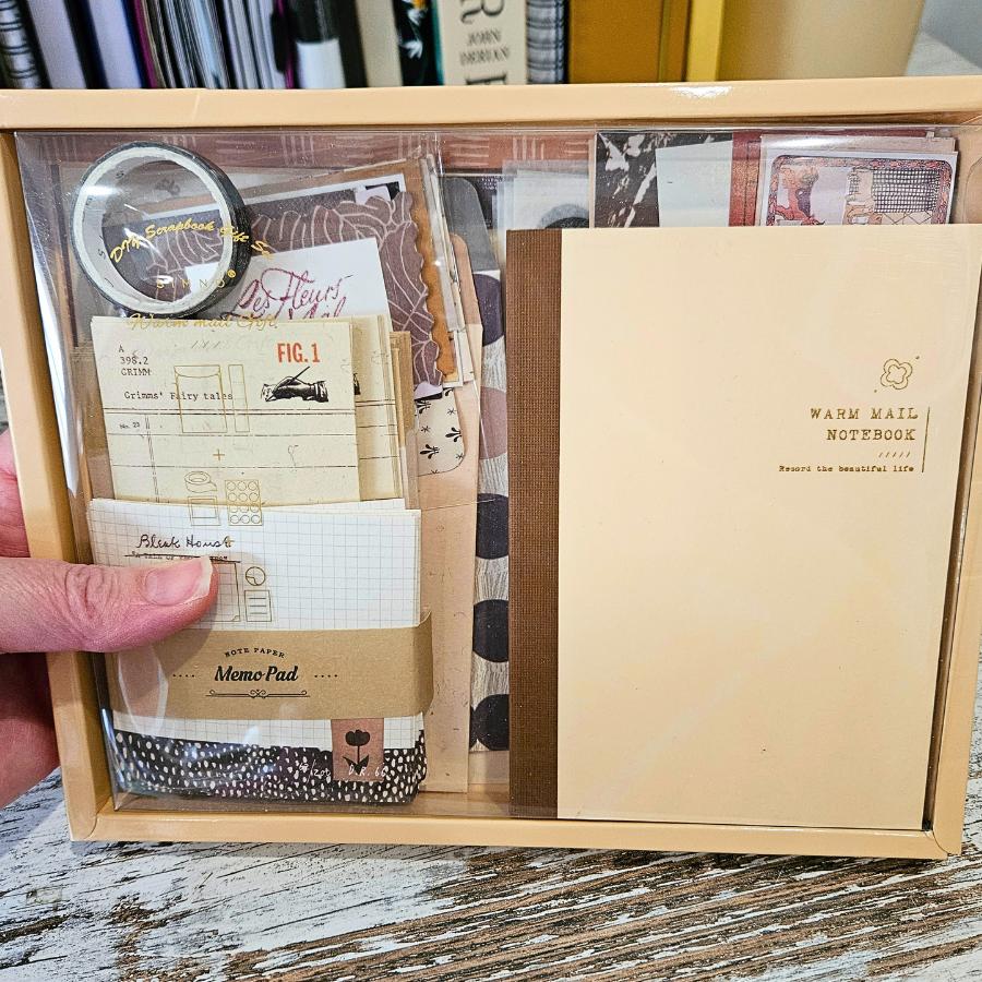 Vintage Mail Junk Journal Gift Box w Journal (100 piece)-Rachel The Turtle Journal