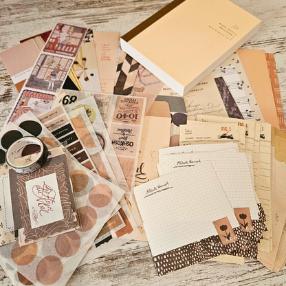 Vintage Mail Junk Journal Gift Box w Journal (100 piece)