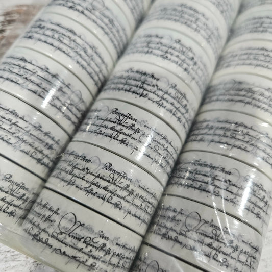 Vintage Text Washi Tape - Cora Crea Crafts (10m roll)-Rachel The Turtle Journal