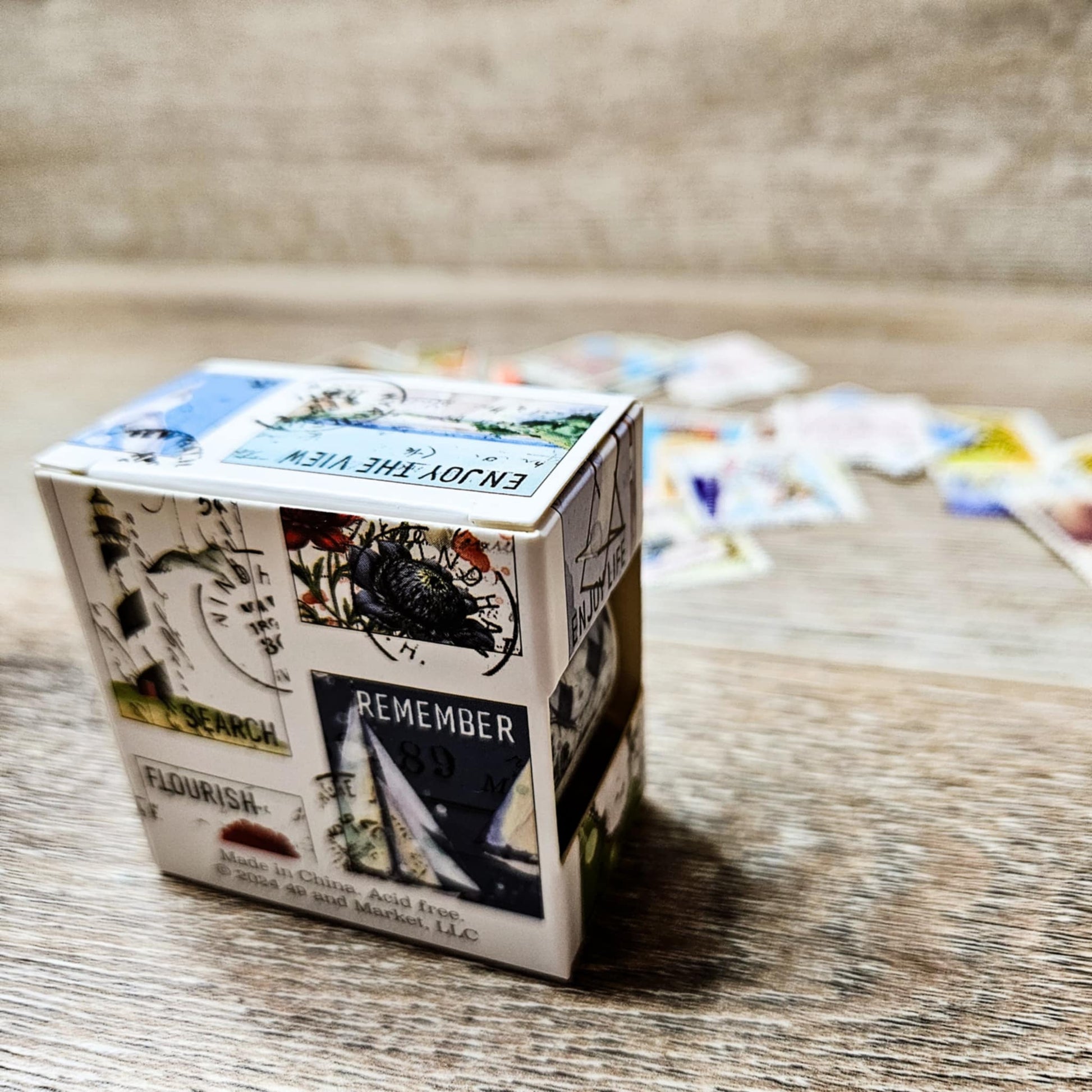 Perforated Postage Stamp Washi Tape Summer Porch - 49 and Market-Perforated Postage Stamp Washi Tape Summer Porch - 49 and Market - The Turtle Journal-Rachel The Turtle Journal