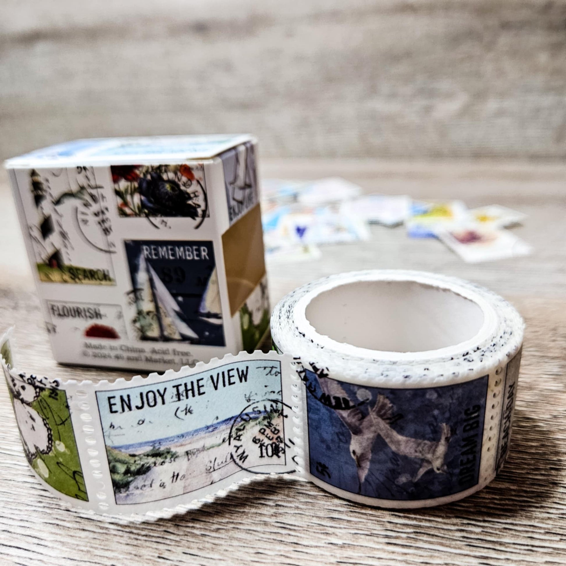 Perforated Postage Stamp Washi Tape Summer Porch - 49 and Market-Perforated Postage Stamp Washi Tape Summer Porch - 49 and Market - The Turtle Journal-Rachel The Turtle Journal