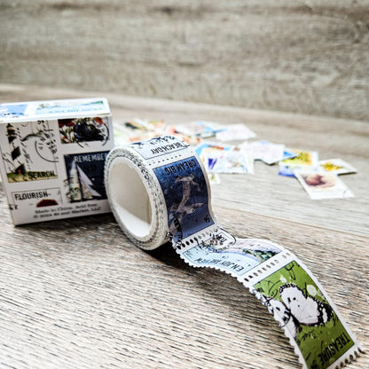 Perforated Postage Stamp Washi Tape Summer Porch - 49 and Market-Perforated Postage Stamp Washi Tape Summer Porch - 49 and Market - The Turtle Journal-Rachel The Turtle Journal