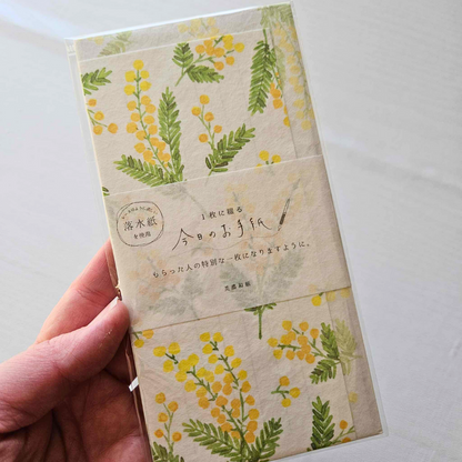 DL Envelope Paper Set - Today's Letter From Japan-Wattle-DL Envelope Paper Set - Today's Letter From Japan - The Turtle Journal-Rachel The Turtle Journal