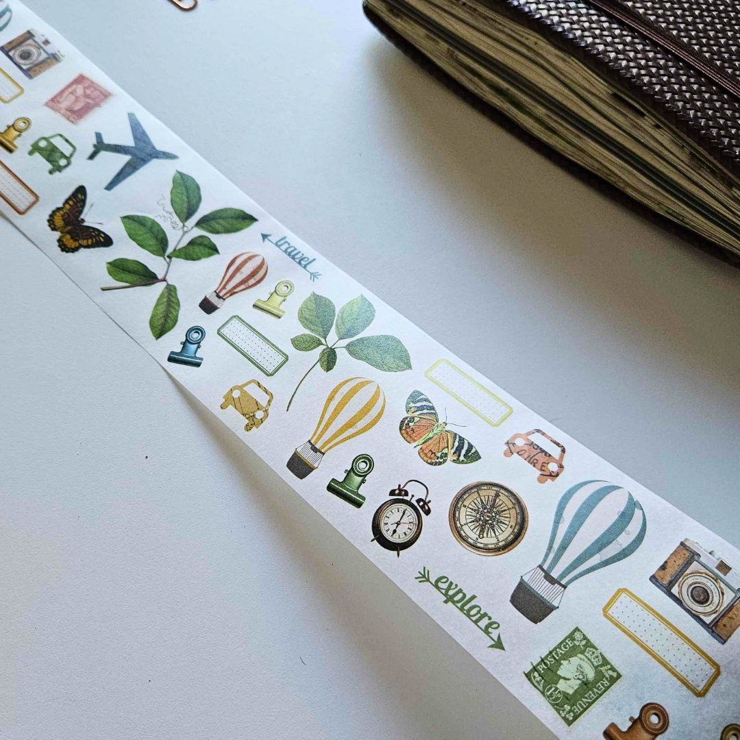 Wherever Wide Washi Tape Stickers - 49 and Market