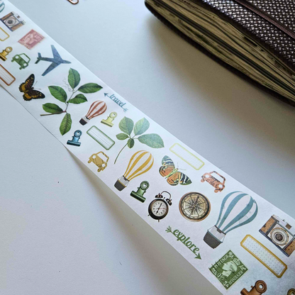 Wherever Wide Washi Tape Stickers - 49 and Market-Wherever Wide Washi Tape Stickers - 49 and Market - The Turtle Journal Kiss Cut Supplies-Rachel The Turtle Journal