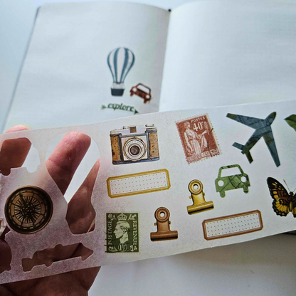 Wherever Wide Washi Tape Stickers - 49 and Market-Wherever Wide Washi Tape Stickers - 49 and Market - The Turtle Journal Kiss Cut Supplies-Rachel The Turtle Journal