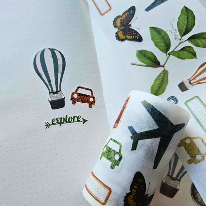 Wherever Wide Washi Tape Stickers - 49 and Market-Wherever Wide Washi Tape Stickers - 49 and Market - The Turtle Journal Kiss Cut Supplies-Rachel The Turtle Journal