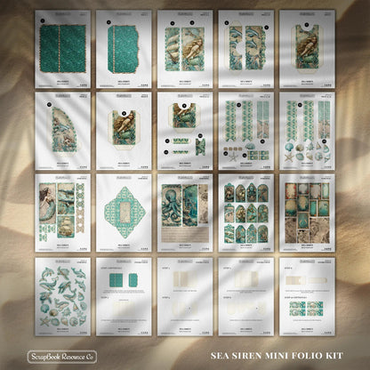 Sea Siren Mini Folio Kit - Scrapbook Resource Co