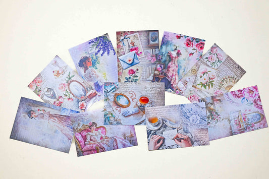 A6 Coquette Background Paper Set - Cora Crea Crafts-Rachel The Turtle Journal