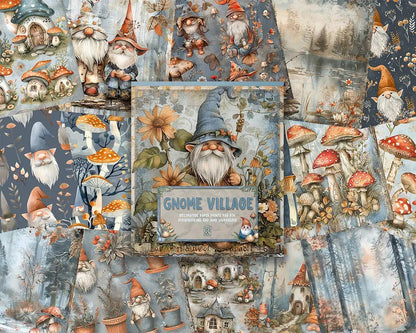 Gnome Village Patterned Paper Pad - Scrapbook Resource Co from the UK