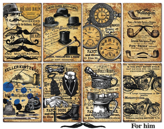 For Him - MINI Scrapbook Paper - from Poland