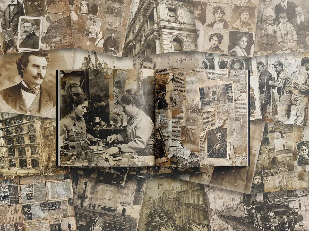 Vintage Photographs Patterned Paper Pad - Scrapbook Resource Co from the UK