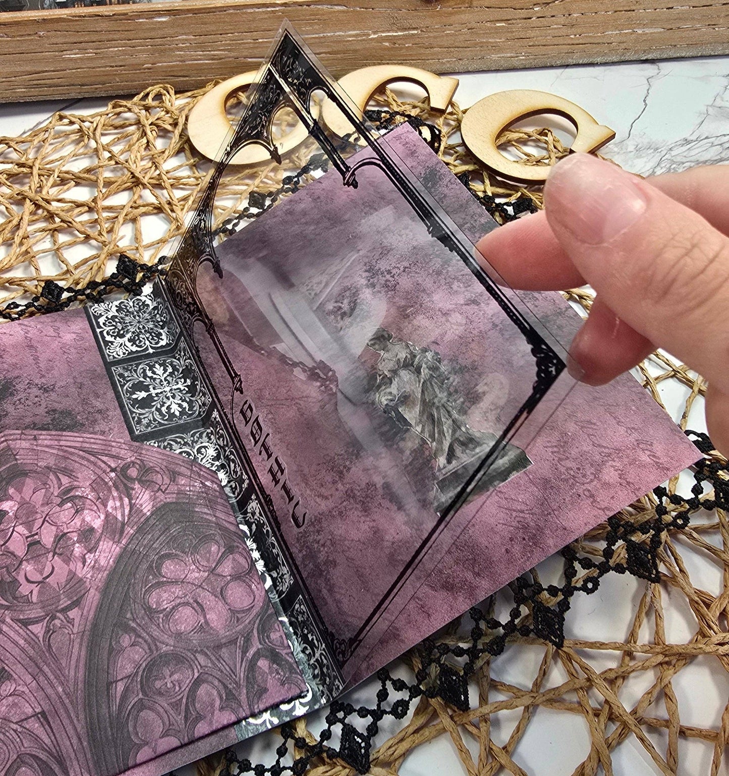 A5 Shabby Gothic Paper Set - Cora Crea Crafts (10 sheets)
