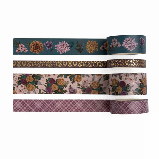 Chrysanthemum Spring Washi Tape Set (4 rolls) - Archer and Olive