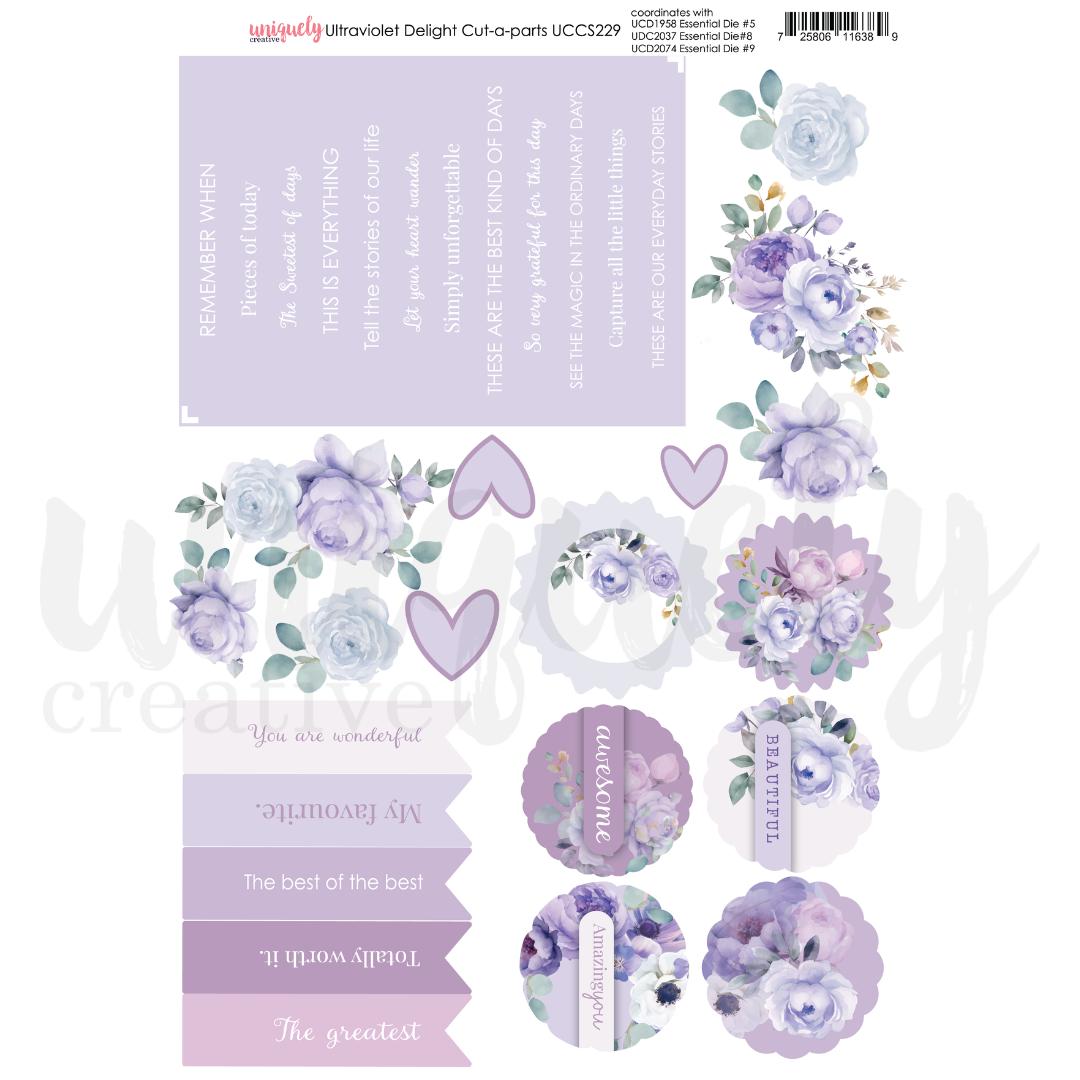 Ultraviolet Delight Cut-a-Part Sheet - Cardstock - Uniquely Creative (1 sheet)