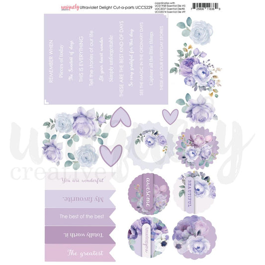 Ultraviolet Delight Cut-a-Part Sheet - Cardstock - Uniquely Creative (1 sheet)