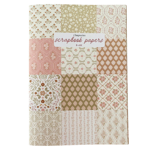 A5 Grandma Wallpaper Scrapbook Patterned Papers - Chapteries from France-Rachel The Turtle Journal