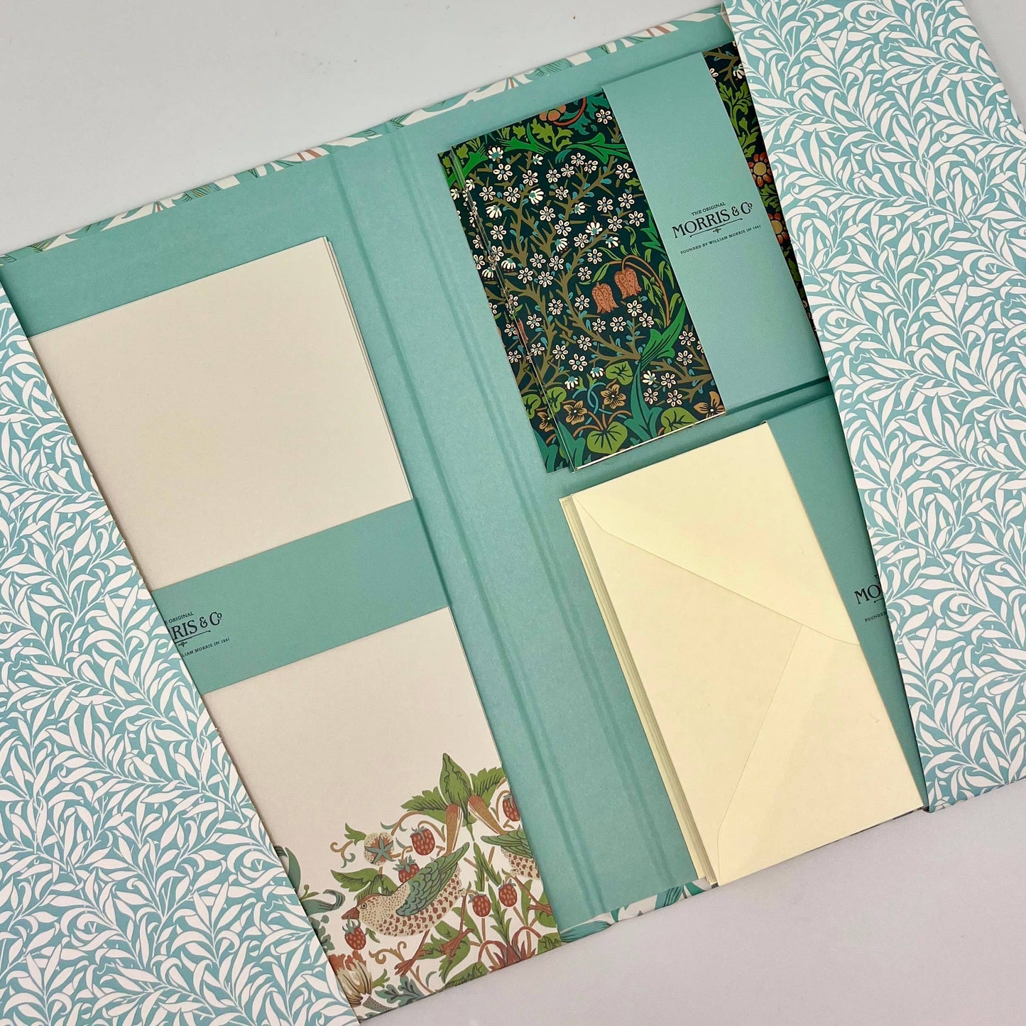 William Morris Letter Writing Set Stationery Gift Willow - The Great British Card Company