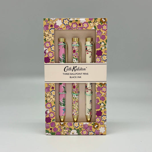 Gift Set 3 Pens Cath Kidston Flowers - The Great British Card Company-Rachel The Turtle Journal