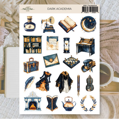 Dark Academia Stickers Set (1 sheet) - Plan & Plot Studio