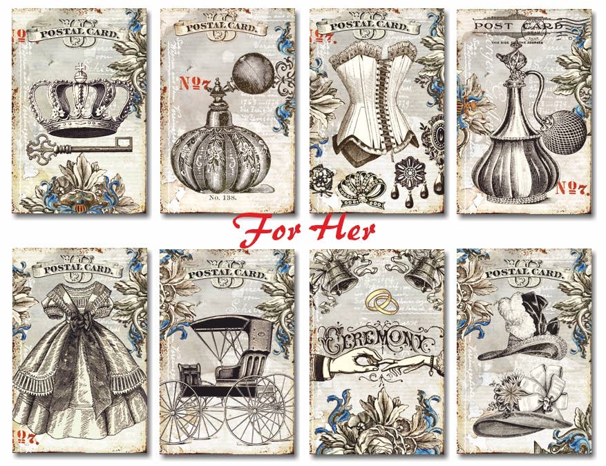 For Her - MINI Scrapbook Paper - from Poland
