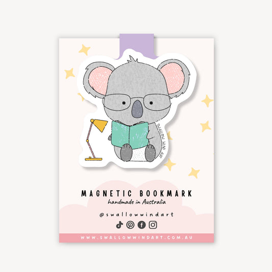 Magnetic Bookmark - Koala Study Buddy (1 piece) Swallow Wind Art