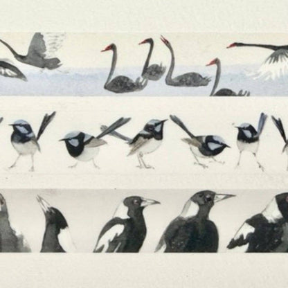 Magpies Washi (15mm width) 10m roll - Bridget Farmer