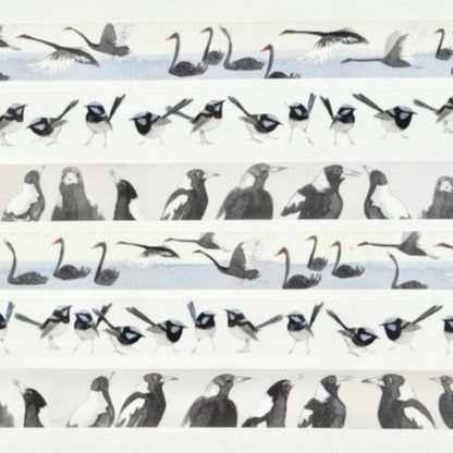 Magpies Washi (15mm width) 10m roll - Bridget Farmer
