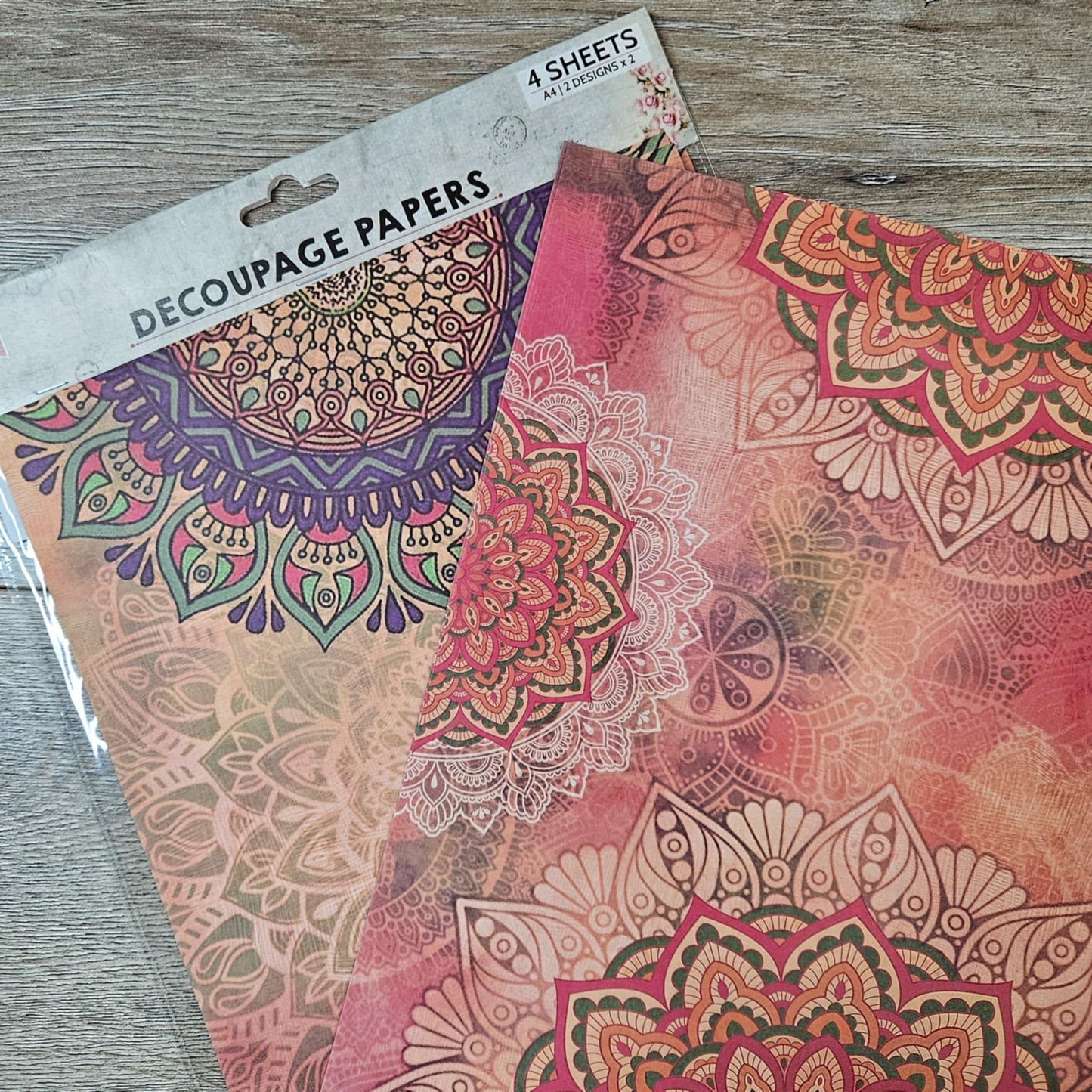 A4 Decoupage Paper Pack (4 sheets)