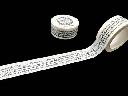 Vintage Text Washi Tape - Cora Crea Crafts (10m roll)
