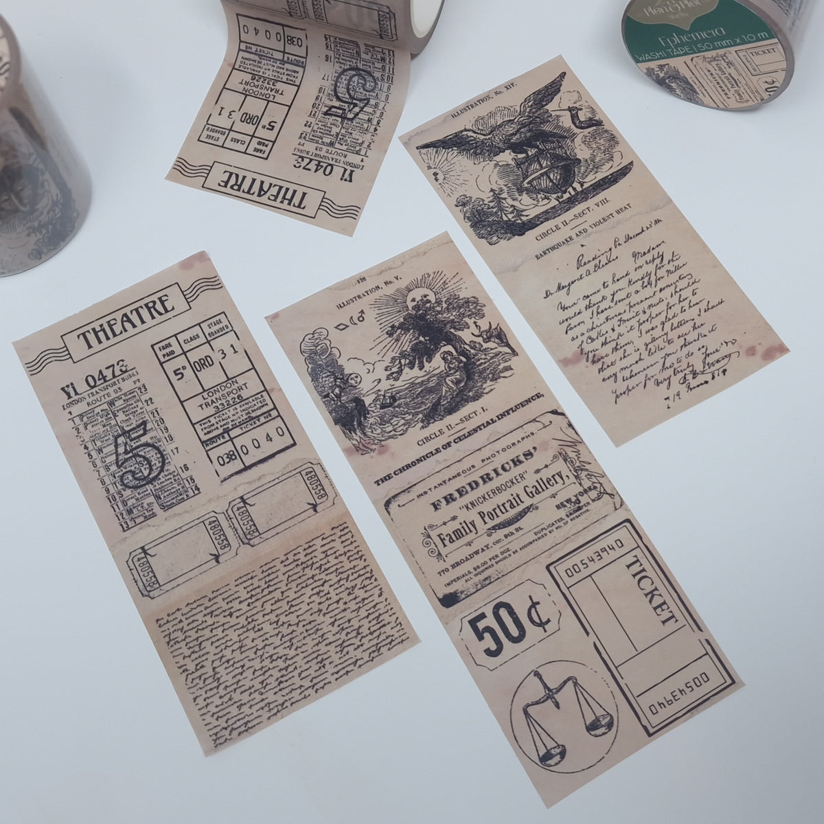Ephemera Wide Washi Tape Roll (10m long) Plan and Plot Studio
