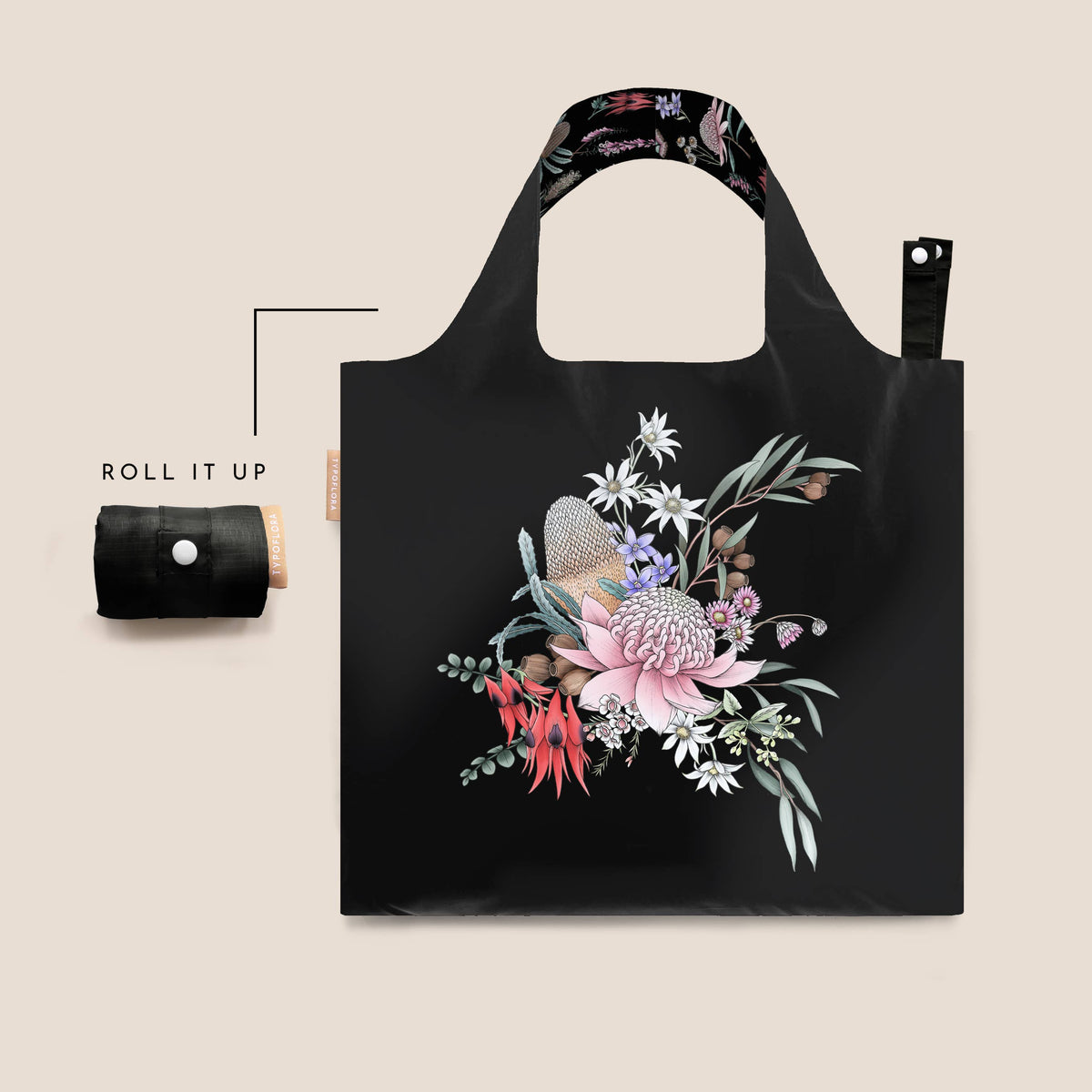 Blooming Waratah Reusable Bag Craft Gift Tote - Typoflora (1)