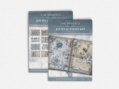"The Regency Silky Skies" Junk Journal Kit - Scrapbook Resource Co (Make 30 Pages+)