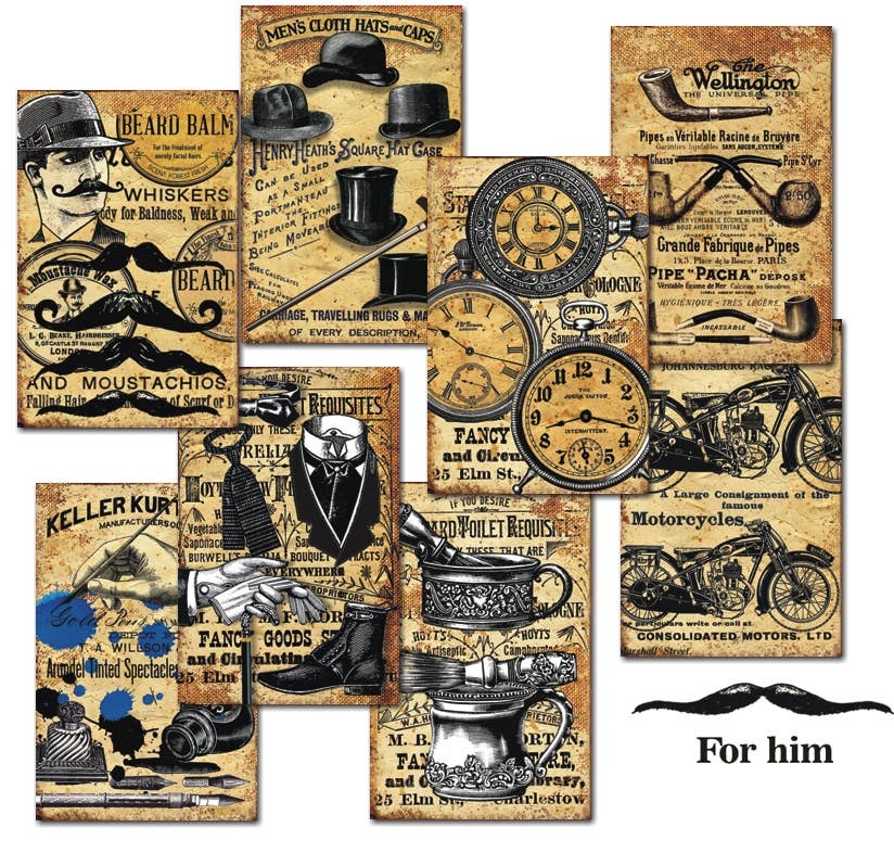 For Him - MINI Scrapbook Paper - from Poland