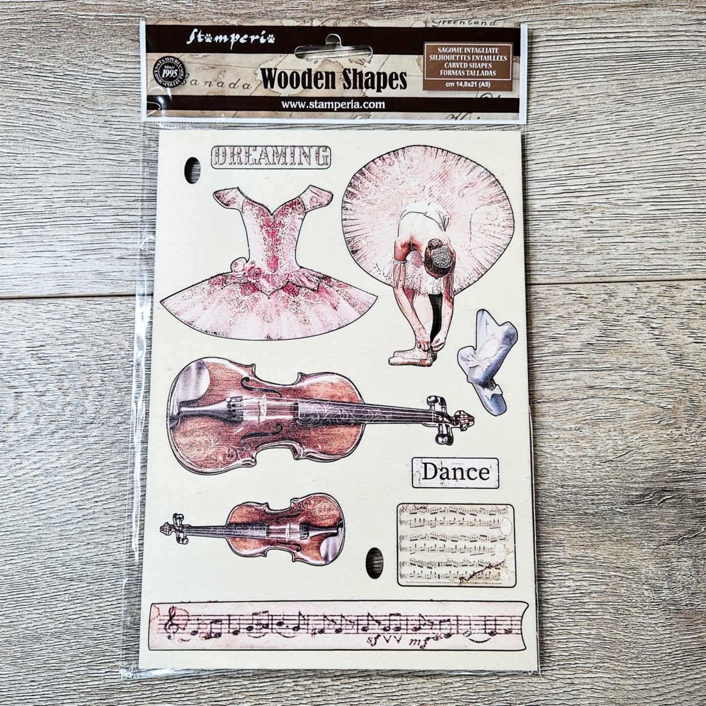 Clearance: Stamperia Ballerina Chipboard Embellishments