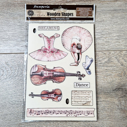 Clearance: Stamperia Ballerina Chipboard Embellishments-Perforated Postage Stamp Washi Tape ARToptions Spice - Aussie Paper Crafting - The Turtle Journal-Rachel The Turtle Journal
