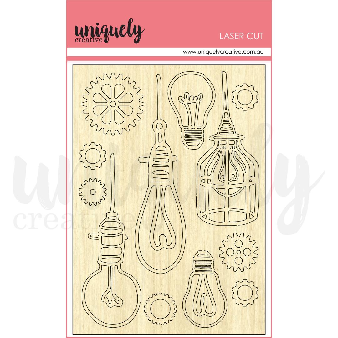 Steampunk Graffiti Wooden Laser Cut (1 sheet) - Uniquely Creative-Rachel The Turtle Journal