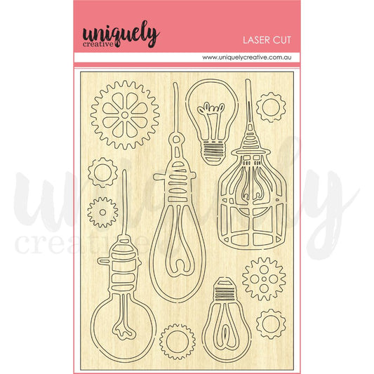 Steampunk Graffiti Wooden Laser Cut (1 sheet) - Uniquely Creative