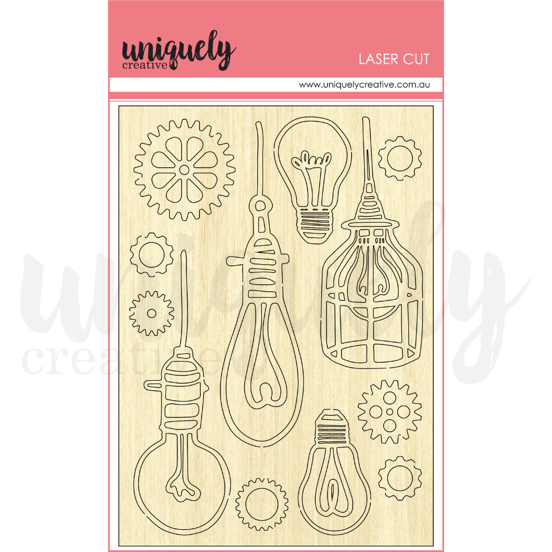 Steampunk Graffiti Wooden Laser Cut (1 sheet) - Uniquely Creative