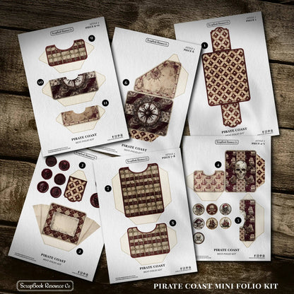 The Pirate Coast Mini Folio Kit - Scrapbook Resource Co
