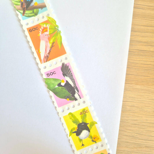Australian Birds Stamp Washi Tape - Littlory Designs (1 roll)-Rachel The Turtle Journal