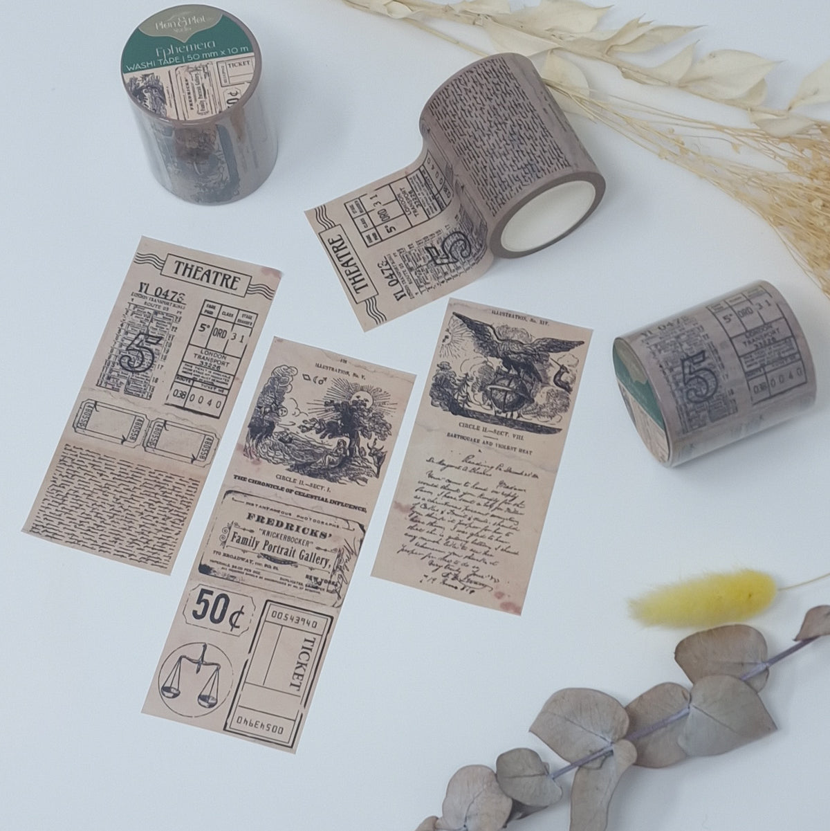 Ephemera Wide Washi Tape Roll (10m long) Plan and Plot Studio