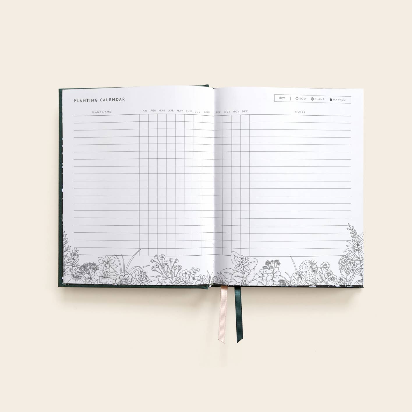 B5 Grow Garden Planner: Forest Green - Typoflora-Rachel The Turtle Journal