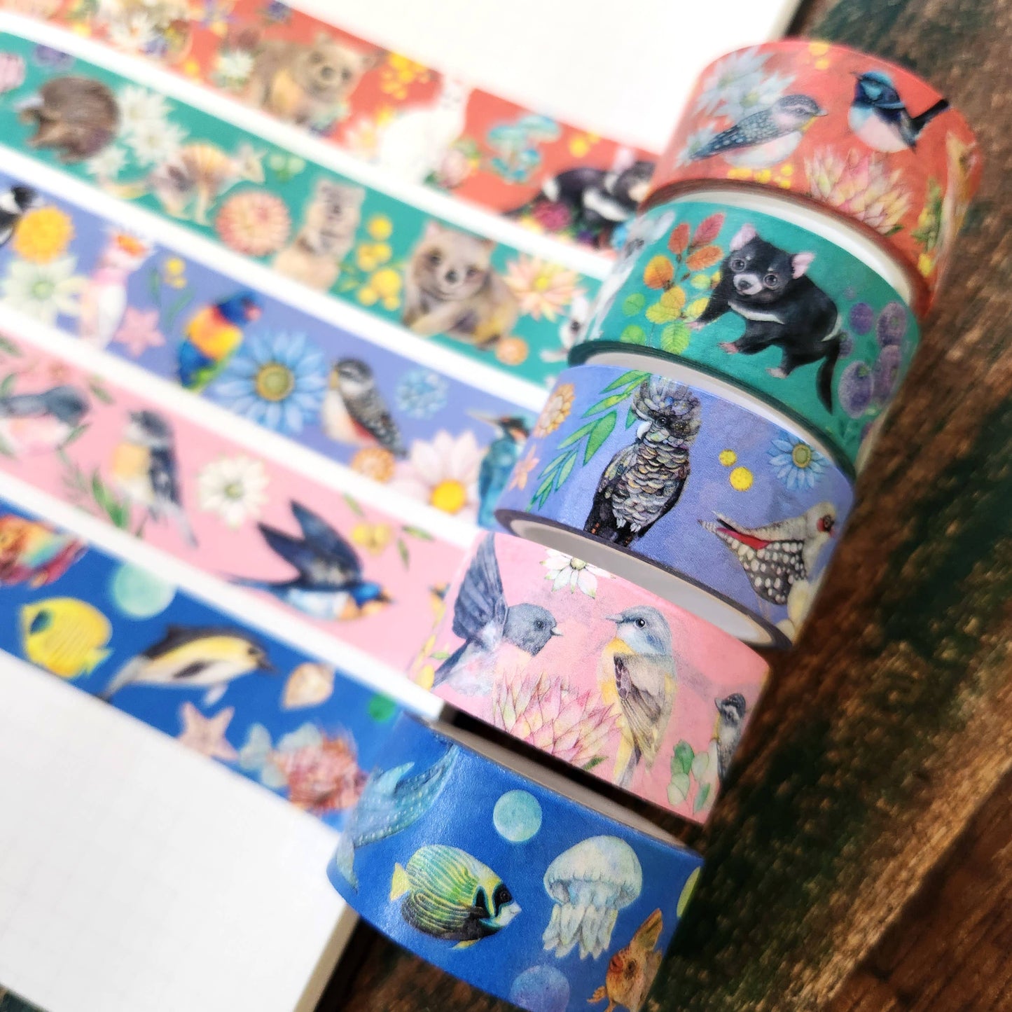 Washi Tape of Australian Animal, Bird and Sea Creatures-Rachel The Turtle Journal