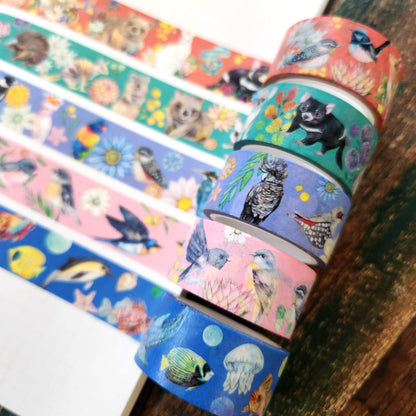 Washi Tape of Australian Animal, Bird and Sea Creatures-Rachel The Turtle Journal