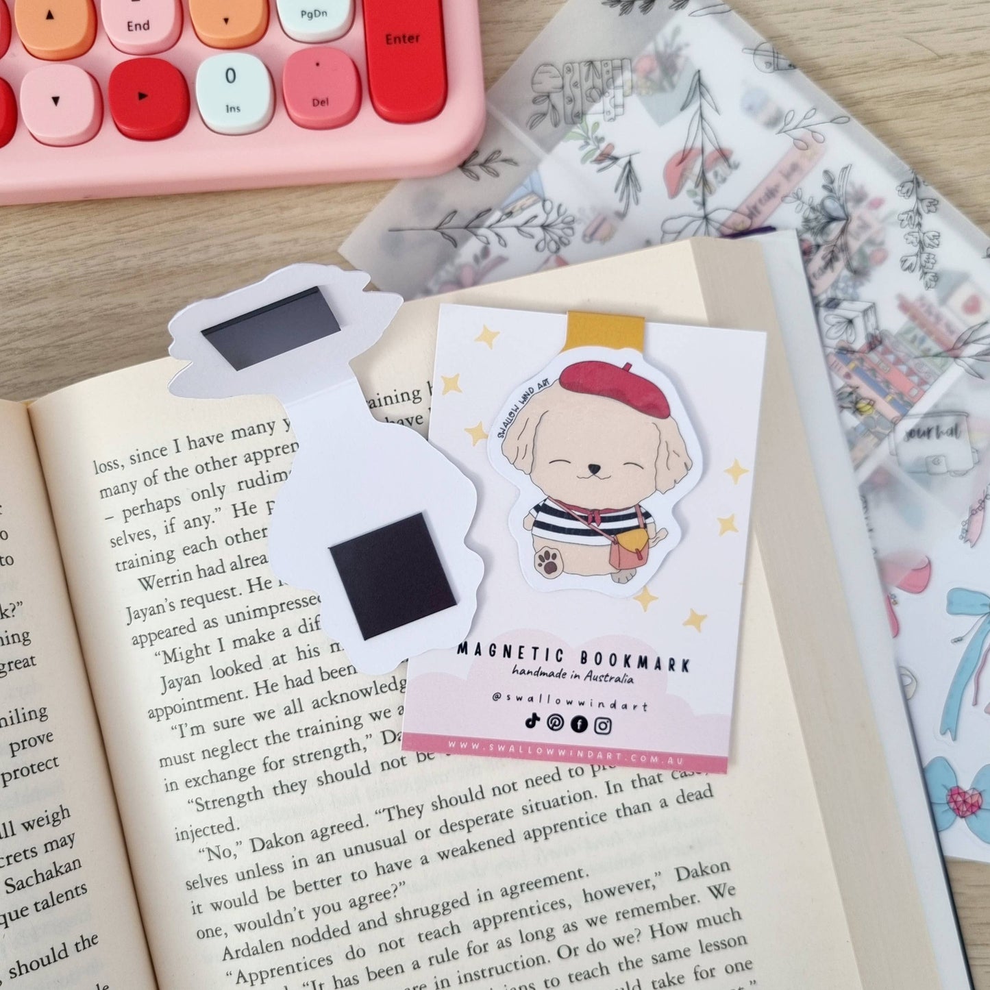Magnetic Bookmark - Groodle The Artist (1 piece) Swallow Art Wind