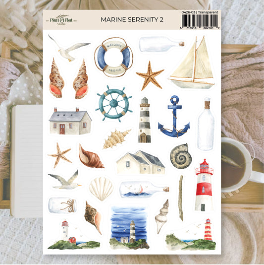 Marine Serenity Sticker Sheet Set - Plan & Plot Studio