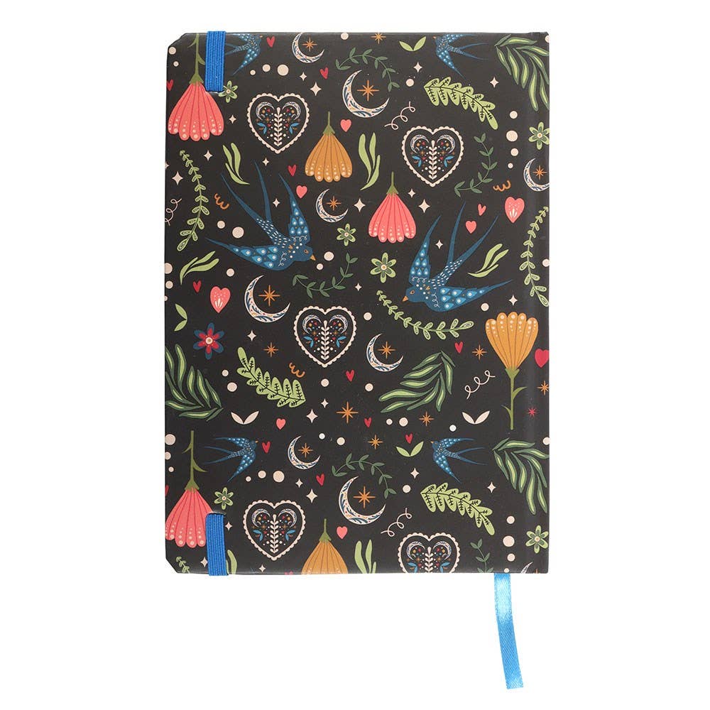 Midnight Bloom Print A5 Notebook - Lined (200 pages)
