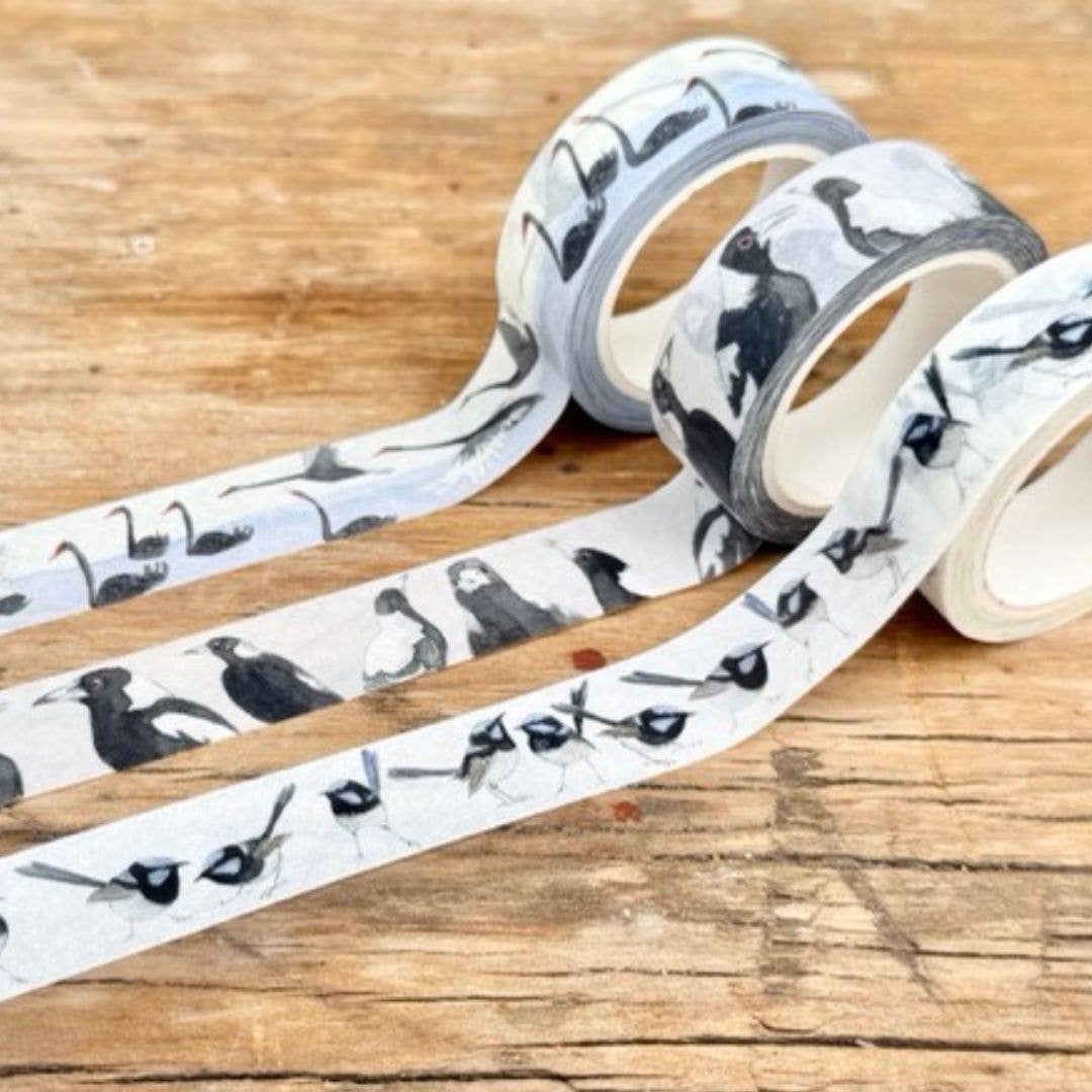 Magpies Washi (15mm width) 10m roll - Bridget Farmer